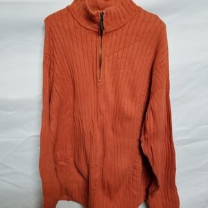 Covington Men's Rust Zip-Up Sweater
